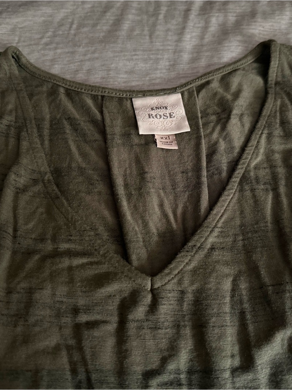 Knox Rose Olive Green V-Neck Tank Top